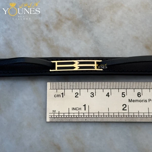 دستبند طلا چرم مردانه L174